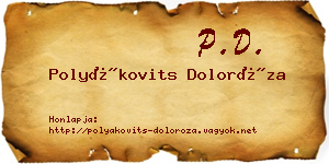 Polyákovits Doloróza névjegykártya
